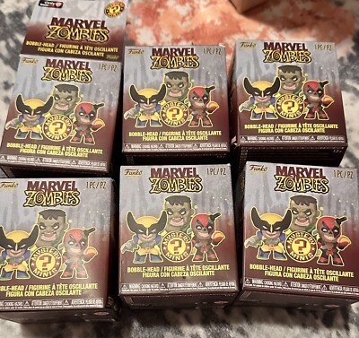 #3S Funko Marvel Zombies Mystery Bobble Head Figure - Lot of 6_Open Box
