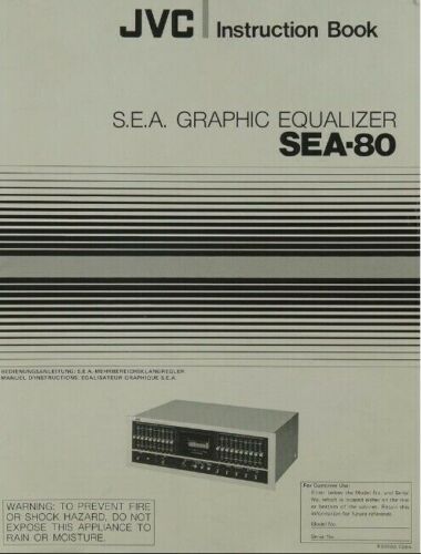 JVC SEA-80 Stereo Grafik Equalizer - Bedienungsanleitung EQ - BENUTZERHANDBUCH  - Bild 1 von 1