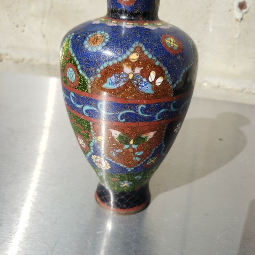 Magnífico jarrón cloisonne japonés antiguo aprox. 1900 - Imagen 3 de 11