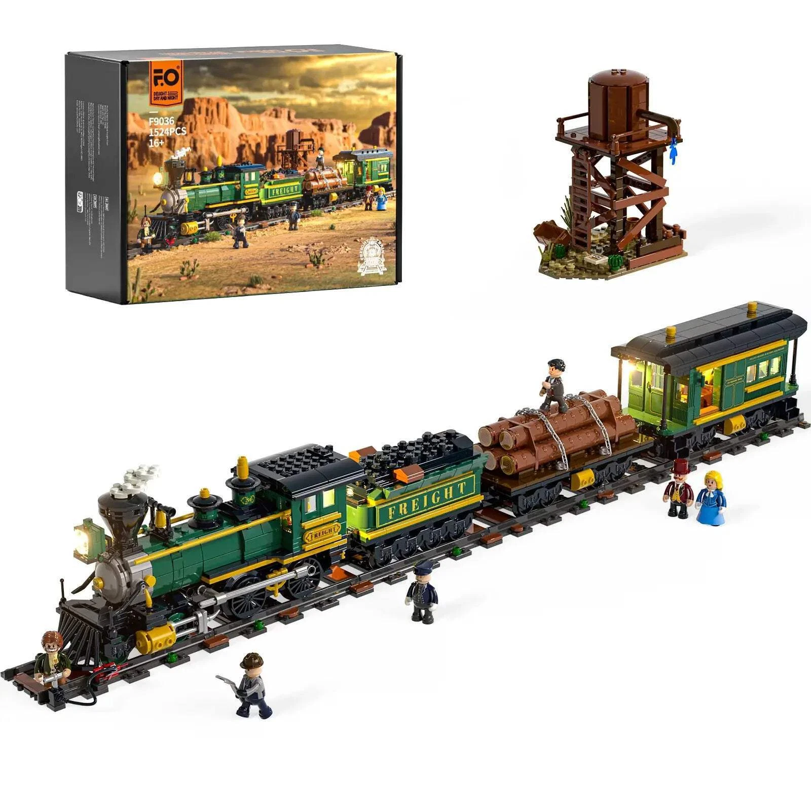 LUMIBRICKS - FUNWHOLE Western Freight Train F9036