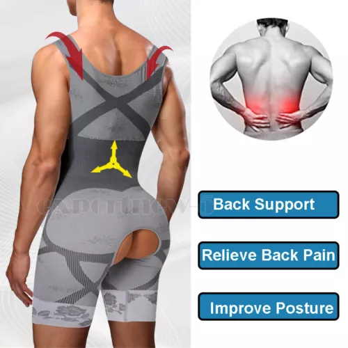 Herren Ganzkörper Shaper Kompression Schlankheitsanzug Shapewear Taille Trainer Body - Bild 3 von 15