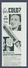 Alka Seltzer Cold Remedy Plop Plop Fizz Fizz Vintage Print Ad February 1940