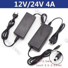 DC 12V 24V 4A Power Supply Adapter for LED Light Strip Camera Charger 26H