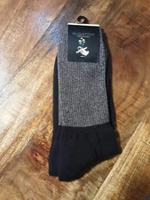 NEW Bugatchi Abstract Dress Socks in Black/Gray Made in Italy Charcoal $19.95