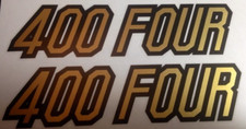  CB400 FOUR F2 SIDE COVER DECALS "PARAKEET YELLOW" MODELS