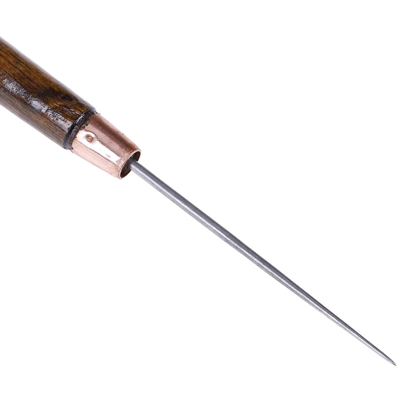 DIY Wood Handle Sewing Tool Leather Sewing Awl Hole Repair Leather