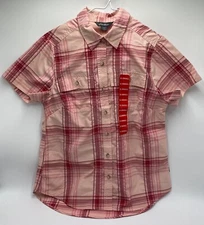 Eddie Bauer Women's Short Sleeve Button Up Adventure Shirt Multiple Sizes Peach