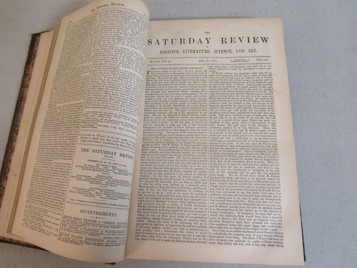 The Saturday Review Bound Issues ~ 1873 July - December - Picture 5 of 9