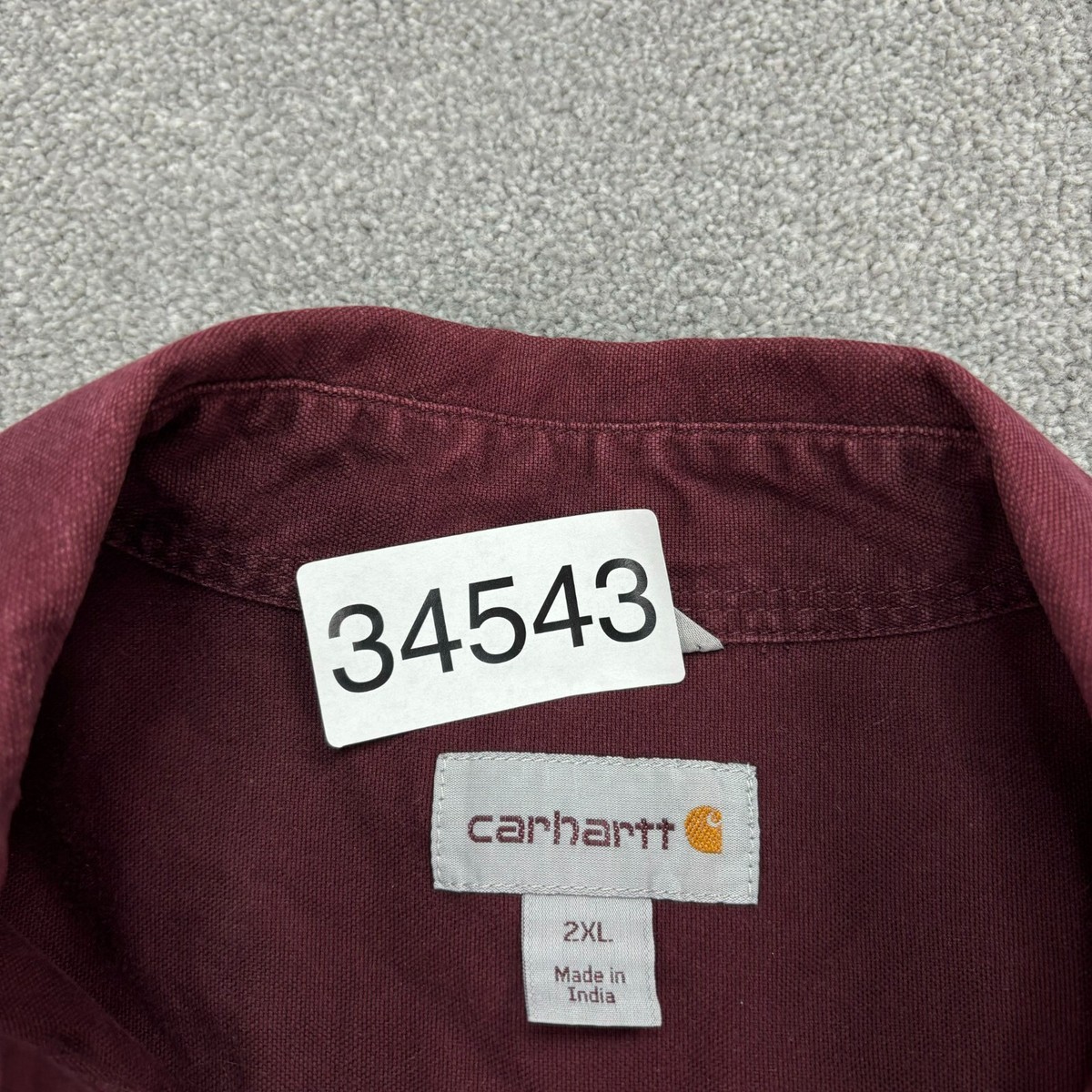 Carhartt Shirt Adult 2XL XXL Red Work Wear Outdoors Chore