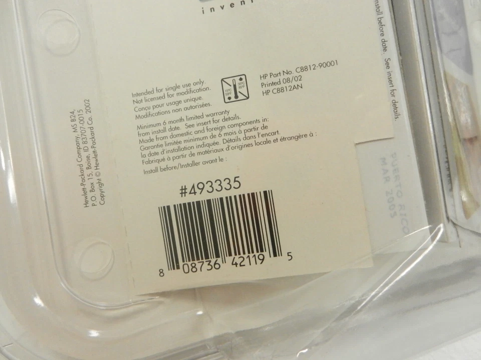6x - Cartuchos de tinta tricolor originales HP 56 TRIPLE y negros 57 caducan 4X 56 + 2X 57 Foto 4 de 4