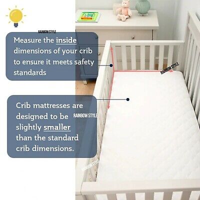 Crib Mattress Nursery Baby Breathable Waterproof Cradle Pram Swing Mattresses