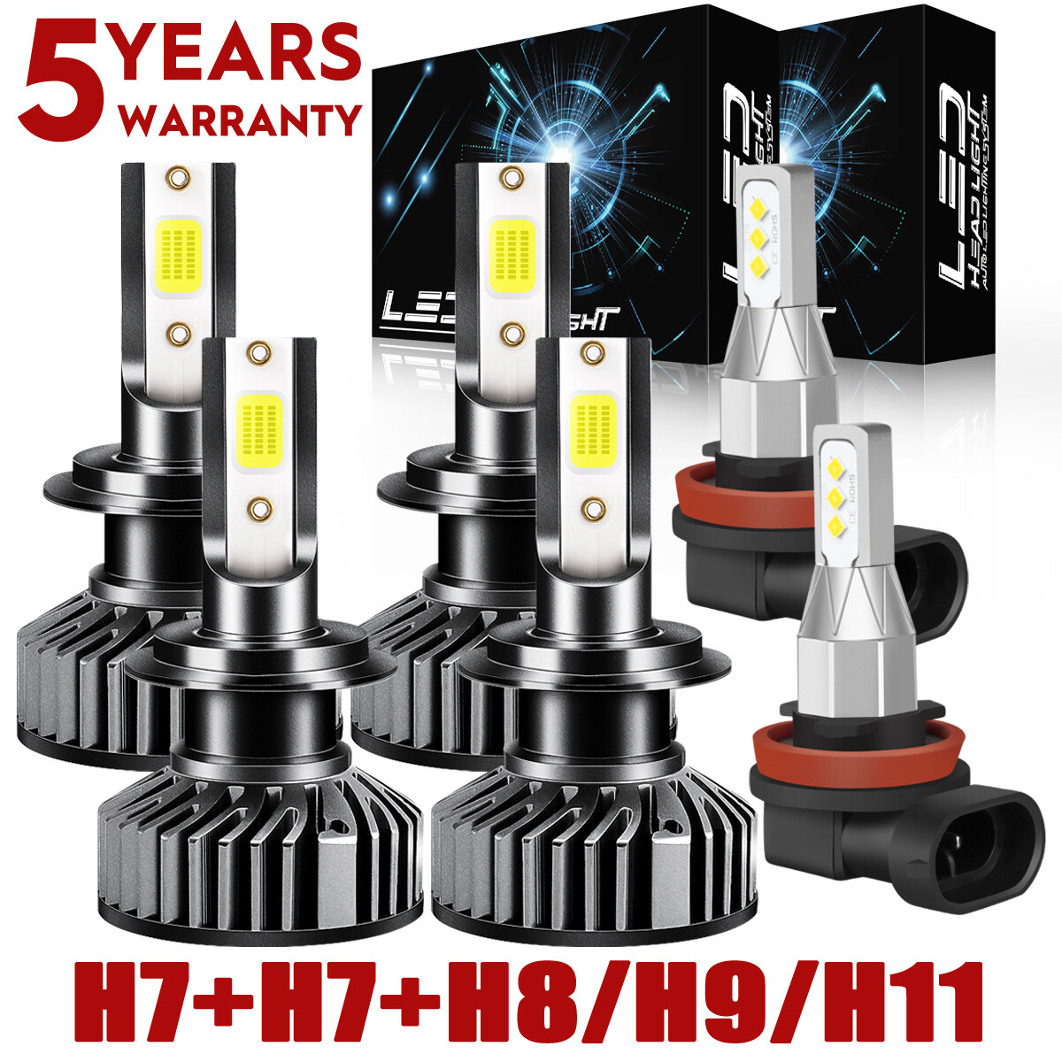 H7-40P ベジット For Freightliner Century Class 7inch Round LED Headlights Hi
