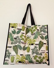 Green Plants Ivy Cactus Botantical Gift Reusable Tote Homegoods Shopping Bag New