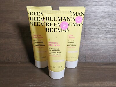 Freeman Energize Jelly Facial Mask, 3 fl oz  Cleanser Lot Of 3