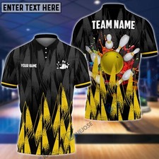 Bowling And Pins Sword Legend Customized Name, Team Name 3D Shirt 5 Color