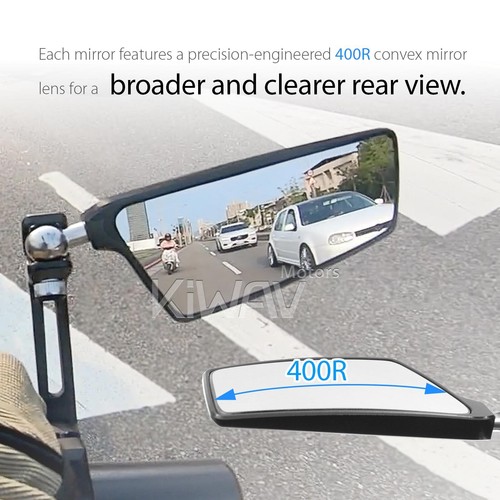 Bar end mirror RIGHT x 1 LEAP black adjustable hollow 7/8"-1 1/4" bar for Suzuki - Picture 6 of 9
