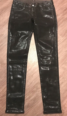 ONE by BLEULAB Reversible Legging Jeans Shiny Black Coating