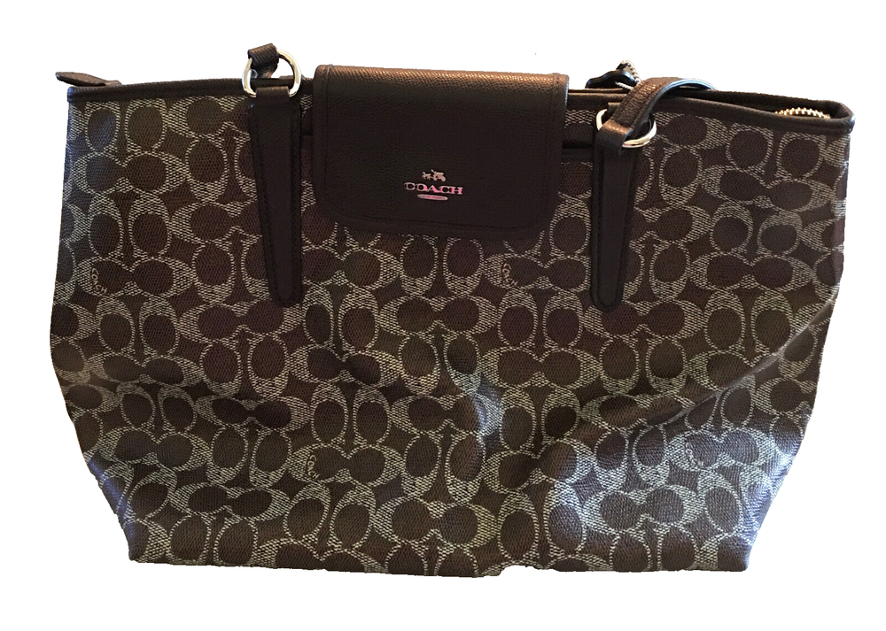Coach Signature PVC Ward Tote - Brown - Brand New - #33960 - SBRBR - $198