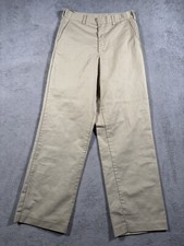 Dickies Pants Youth 18 Reg Beige Relaxed Fit 27x30 Slacks Uniform 90s Trousers