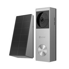 EZVIZ Sonnette Caméra 2K sans fil Panneau solaire Extérieur WiFi IP65