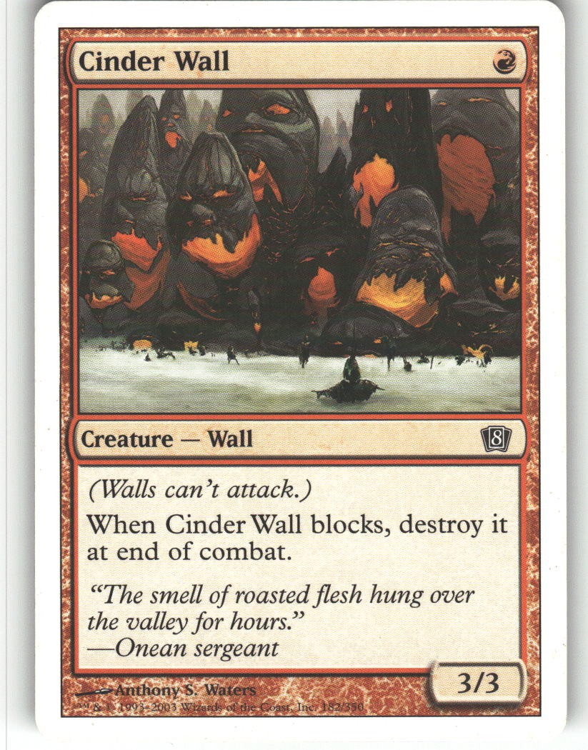 Cinder Wall - 8th Edition - MTG - Common - #182 - NM