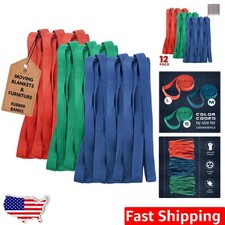 Bulk Moving Bands 12-Pack - Extra Large, Reusable Rubber Straps for Secure Moves