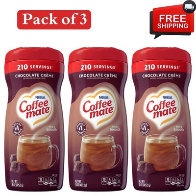 Nestle Coffee Mate Chocolate Creme Coffee Powdered Creamer, 15 oz ( Pack of 3 )