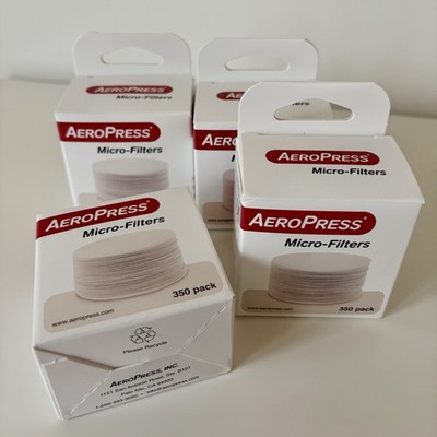 AeroPress Filter 4er-Pack, runde Papierfilter / Ersatzfilter, 4 x 350 Stück