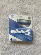 GILLETTE 5 MENS RAZOR BLADE REFILLS  4 CARTRIDGES 5 BLADES Read!