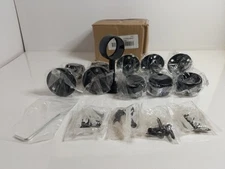 Ceiling Curtain Rod Brackets - 6 Pack Hooks Hangers 1 1/4-Inch Drape Poles