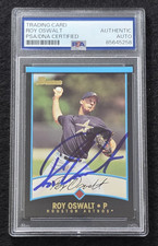2001 ROY OSWALT Signed Bowman ROOKIE Baseball Card-HOSTON ASTROS-PSA. rookie card picture