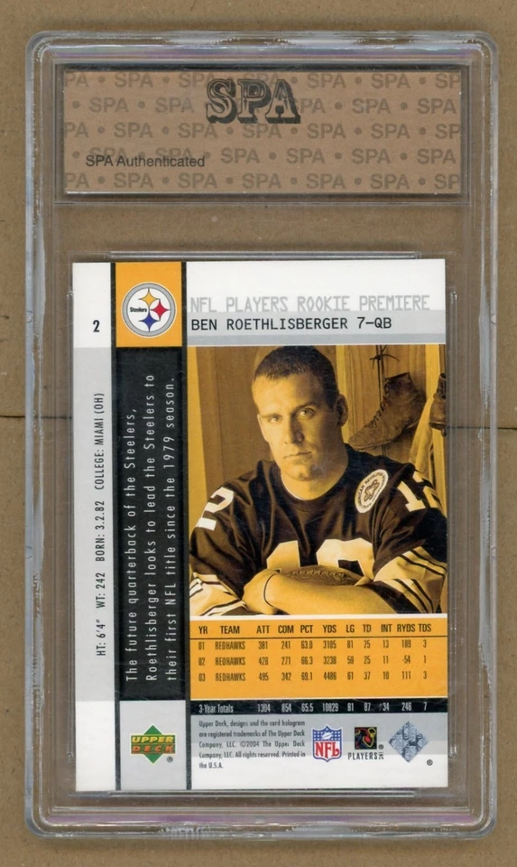 Upper Deck 2004 - Ben Rothlisberger - Jugadores NFL Novato Estreno RC! SPA 10! Foto 3 de 3
