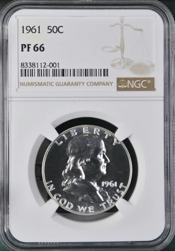 1961 Proof Franklin Silver Half Dollar 50C NGC PF66 BBC