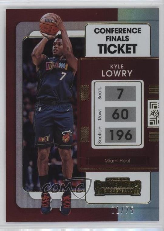 2021-22 Panini Contenders Conference Finals Ticket 1/75 Kyle Lowry #23 18ms