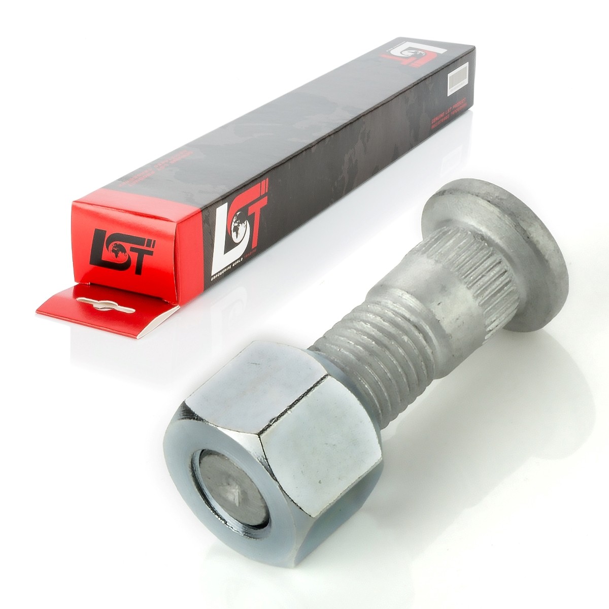 1x Rändelbolzen with wheel nut cone seat M12x1.5 x 46mm for Alfa Romeo models