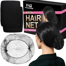 Hair Net, 120 PCS Invisible Black Hair Nets for Food Service Workers Women Me