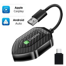 2-in-1 Wireless CarPlay Android Auto Adapter Wired to Wireless Car Dongle