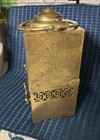 Chinese Brass Teapot, 9 1/2 Inches Tall, With Mountain Scenery Etching — photo 6