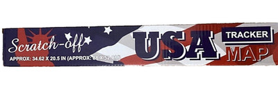 USA Travel Map Scratch-Off Tracker Vacation Map 50 States NEW