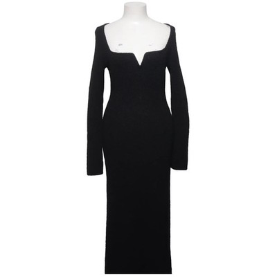 H&M, Maxikleid, Größe: L, Schwarz, Acryl/Polyester/Wolle, Einfarbig #NIv