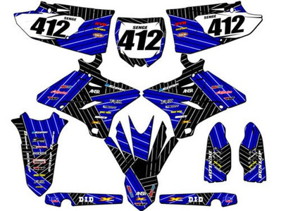 2008-2014 Passt Für POLISPORT RESTYLE YZ 250 2-Takt Rennserie Blaue Senge Graph