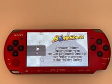 Sony PSP 3000 Slim Handheld System Red & Black Tested Working