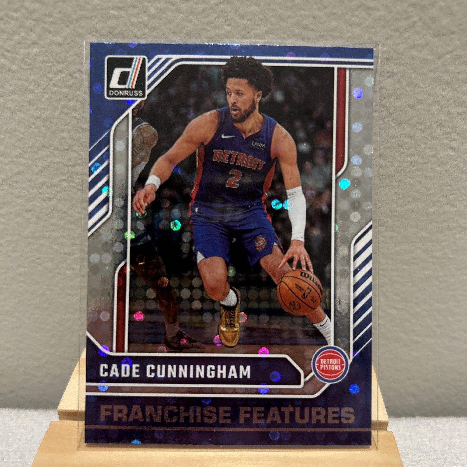 2024-25 Donruss Cade Cunningham Franchise Features Disco Parallel Insert Pistons