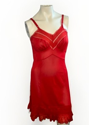 Vintage Gossard Artemis Full Slip Lace Nylon Nightgown USA Made sz 34