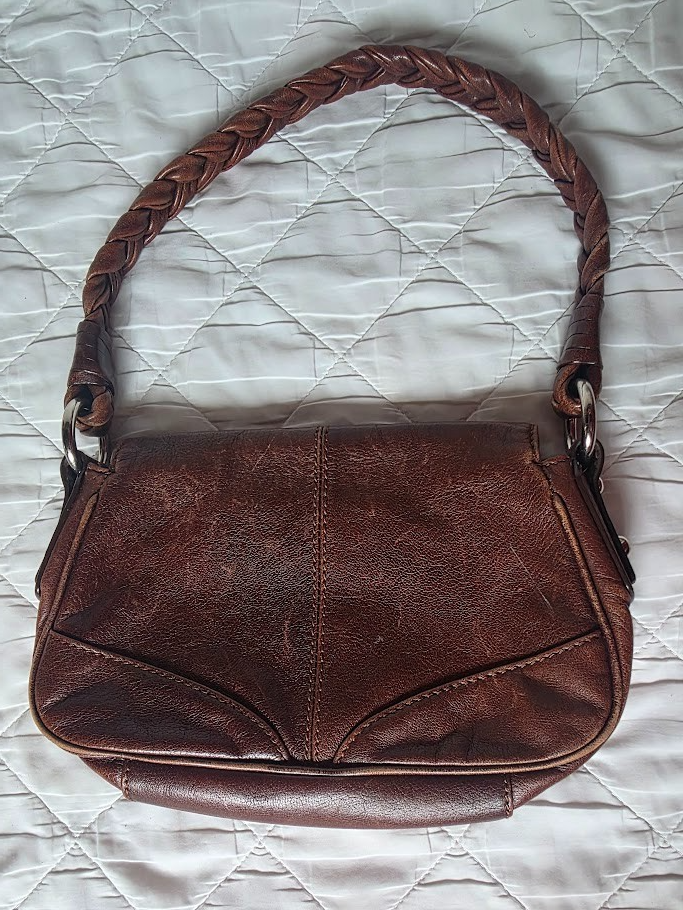 バッグ Francesco Biasia Braided Leather Bag Y2K Francesco Biasia Brown Leather Shoulder Bag Braided Strap Hobo Y2K
