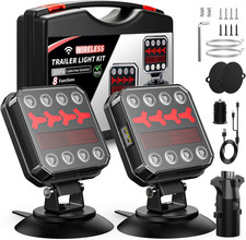 Wireless Bluetooth Magnetic Trailer Lights, Fast Charging LED Trailer Light Kits