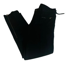 Zara Black Coated Zipper High Rise Jeans Size 4 NWT