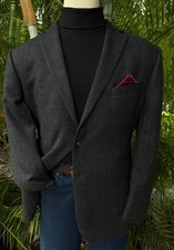 JOS A BANK 1905 BLAZER SIZE 48 GRAY PLAID SPORT COAT CASUAL SUIT JACKET