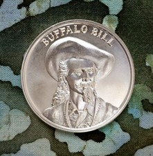 Intaglio Mint Buffalo Bill 1oz Silver round 98.11 per troy oz