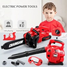 Large Electronic Chainsaw Toy Kids Pretend Play Tools Set Simulation Electric
